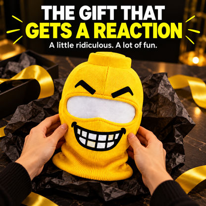 😂 Funny Face Knit Mask | 4 Expressions