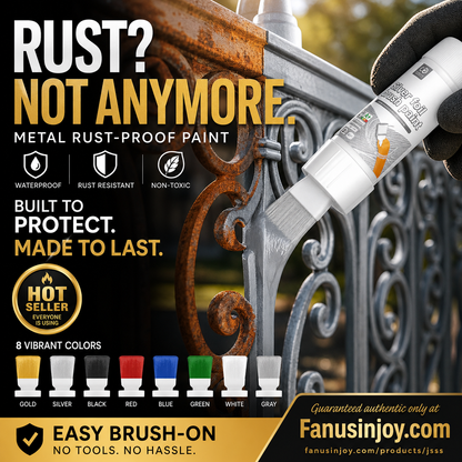 ⏳🔥LIMITED-TIME 50% OFF! ⏰✨🏠Water-Based Metallic Silver Paint with Built-in Brush💥👍