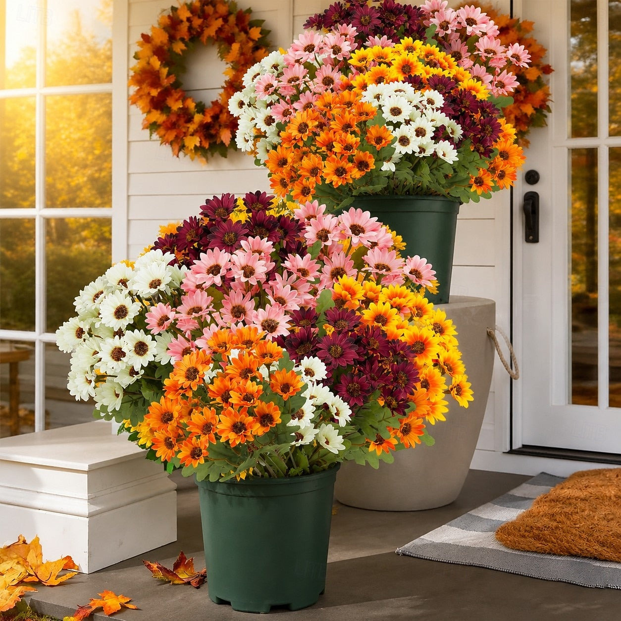 🔥 50% OFF Today Only 🔥 - Artificial Outdoor Mums Flowers - UV resistant, Waterproof, Windproof🌼