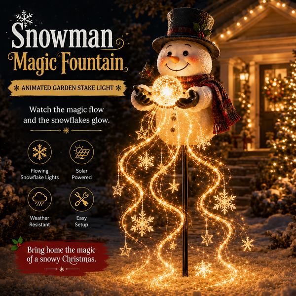 🎄50% OFF🎄Snowman Magic Flowing Snowflake LED Christmas Garden Light❄️