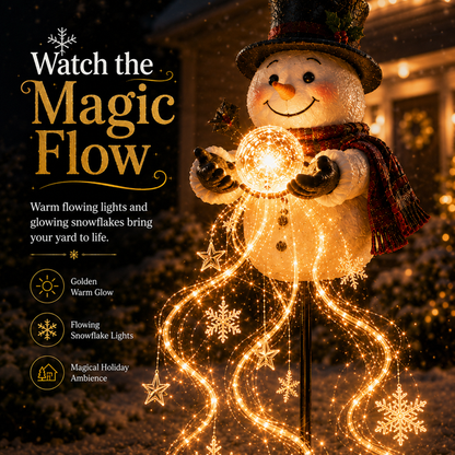 🎄50% OFF🎄Snowman Magic Flowing Snowflake LED Christmas Garden Light❄️