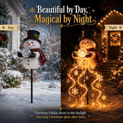 🎄50% OFF🎄Snowman Magic Flowing Snowflake LED Christmas Garden Light❄️