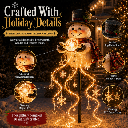 🎄50% OFF🎄Snowman Magic Flowing Snowflake LED Christmas Garden Light❄️