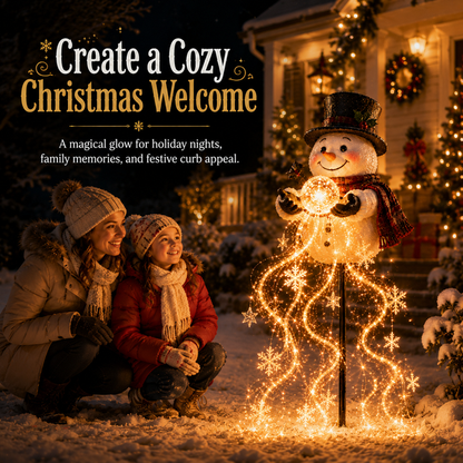 🎄50% OFF🎄Snowman Magic Flowing Snowflake LED Christmas Garden Light❄️