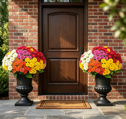 🔥 50% OFF Today Only 🔥 - Artificial Outdoor Mums Flowers - UV resistant, Waterproof, Windproof🌼