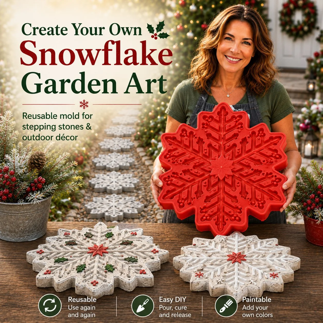 💥 LAST DAY 50% OFF - 🌻 Reusable Garden Art Mold – Make Your Garden Truly One of a Kind