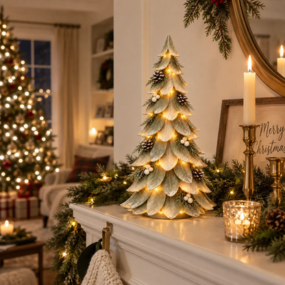 🌲 Everglow Winter Tree™ | Warm LED Layered Christmas Decor