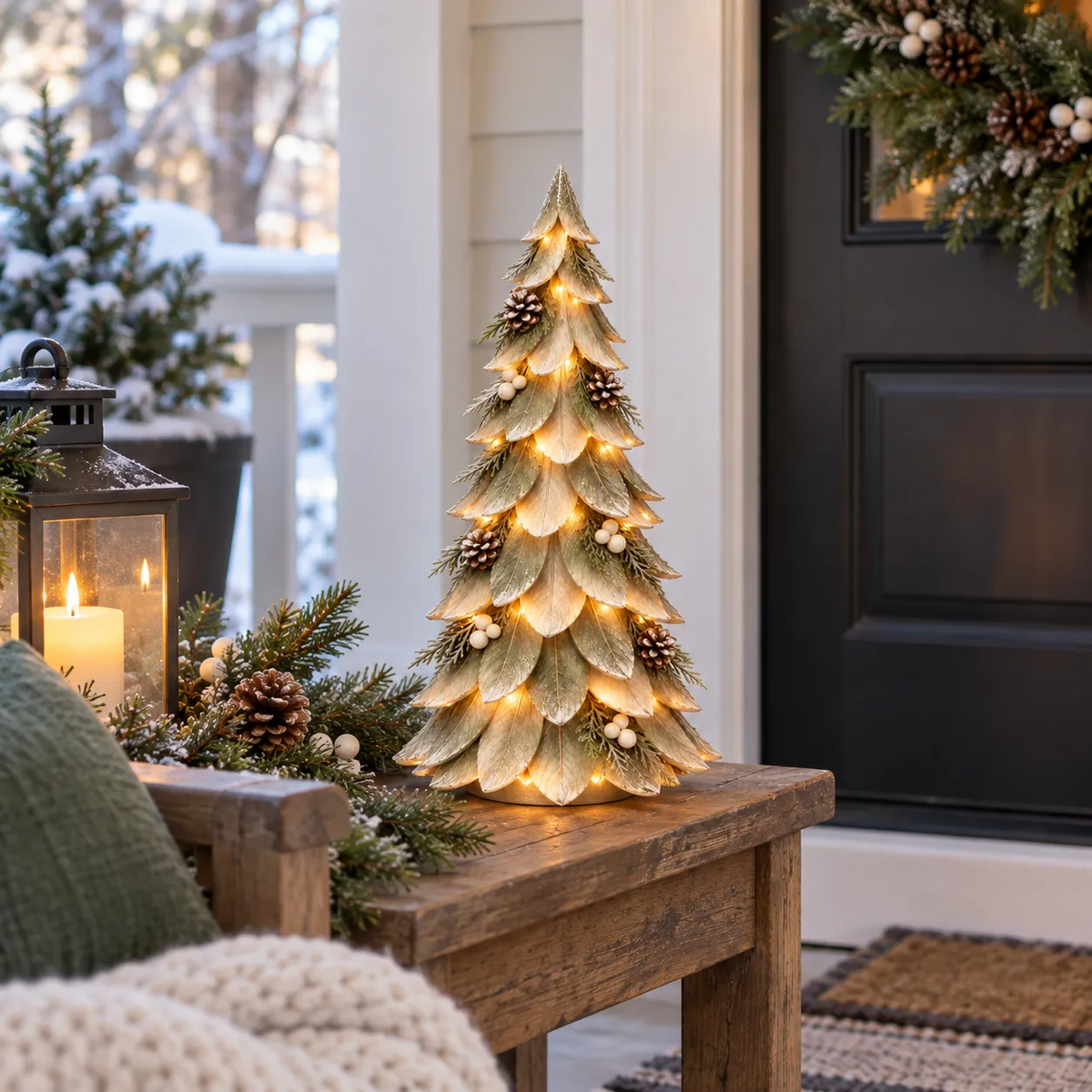 🌲 Everglow Winter Tree™ | Warm LED Layered Christmas Decor