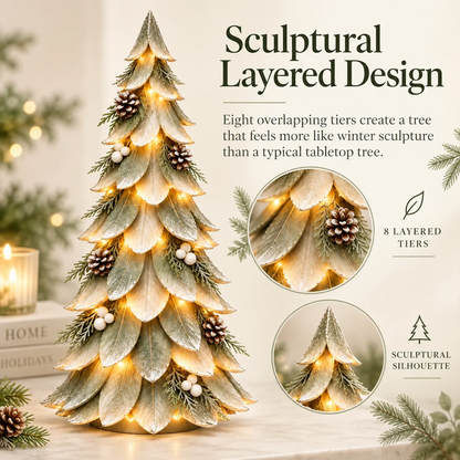 🌲 Everglow Winter Tree™ | Warm LED Layered Christmas Decor