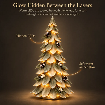 🌲 Everglow Winter Tree™ | Warm LED Layered Christmas Decor