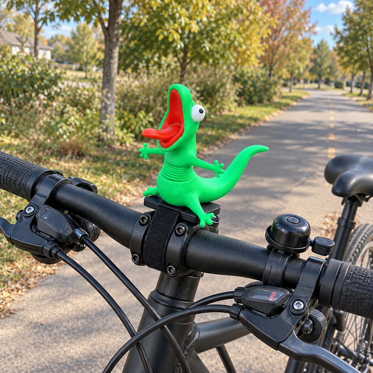 🦎🏍️ Wobbly Riding Buddy – Fun Lizard Car & Motorcycle Dashboard Decor 🎉