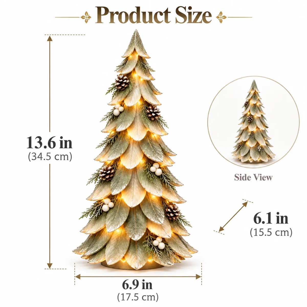 🌲 Everglow Winter Tree™ | Warm LED Layered Christmas Decor