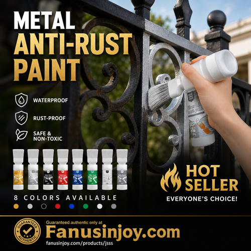 ⏳🔥LIMITED-TIME 50% OFF! ⏰✨🏠Water-Based Metallic Silver Paint with Built-in Brush💥👍