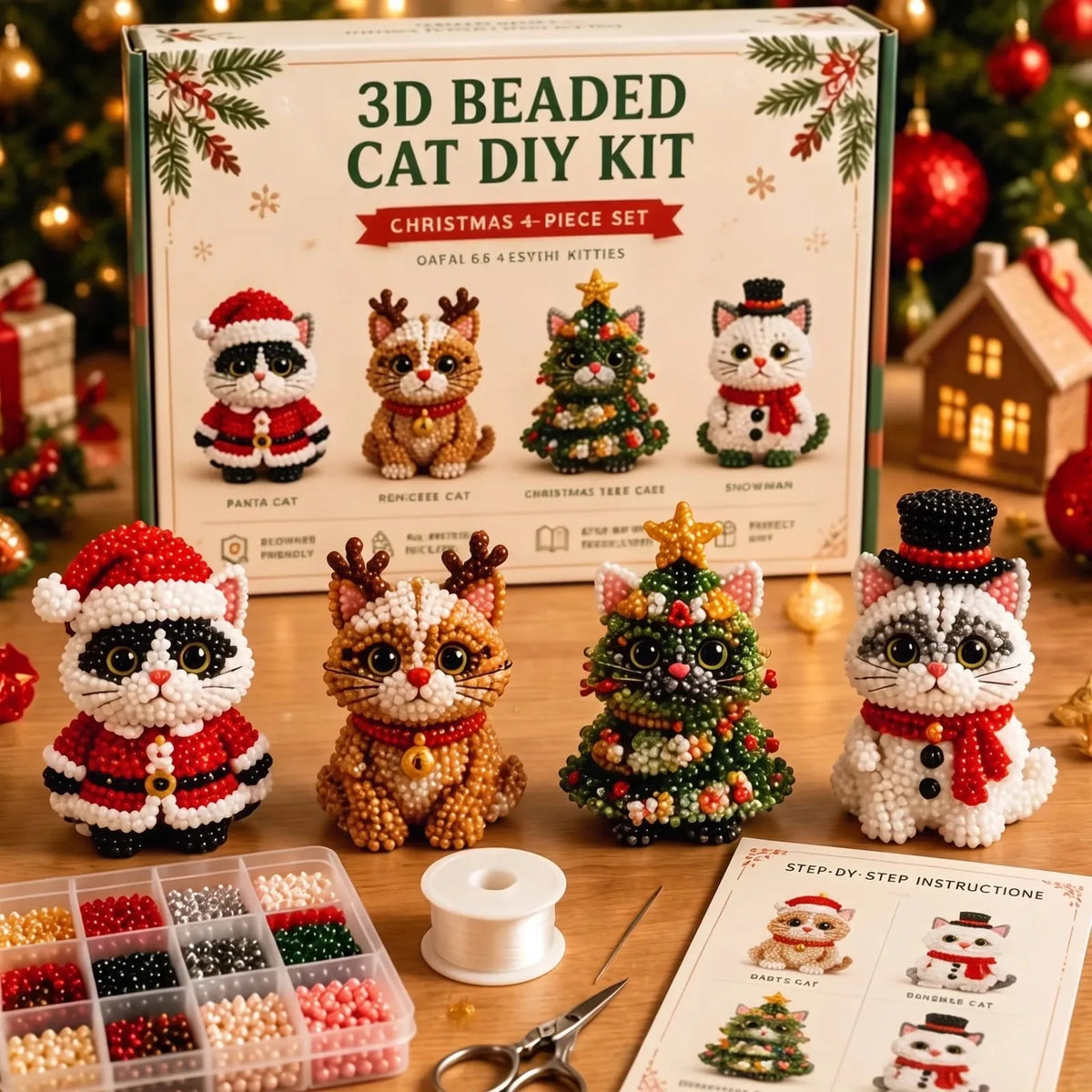 DIY Christmas Beaded Ornament Craft Kit