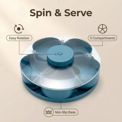Divided Spin and Snack Serving Tray