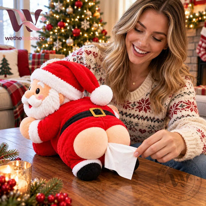 Santa Claus Butt Tissue Box Holder Christmas Plush Toy 2026