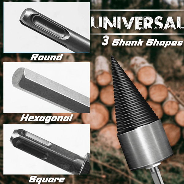 🎁2026 New Arrivals 50% OFF💥Electric Drill Wood Splitter – High Carbon Steel, Portable, Splits Logs Fast