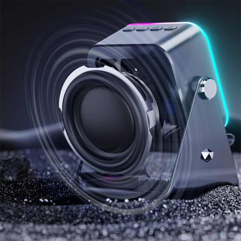 🎵📱 5-in-1: Bluetooth Speaker + Phone Stand + 8 RGB Lighting Effects + 360° Adjustable Mount + 3500mAh Battery