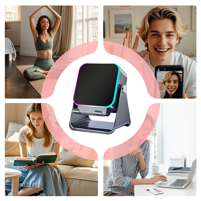 🎵📱 5-in-1: Bluetooth Speaker + Phone Stand + 8 RGB Lighting Effects + 360° Adjustable Mount + 3500mAh Battery