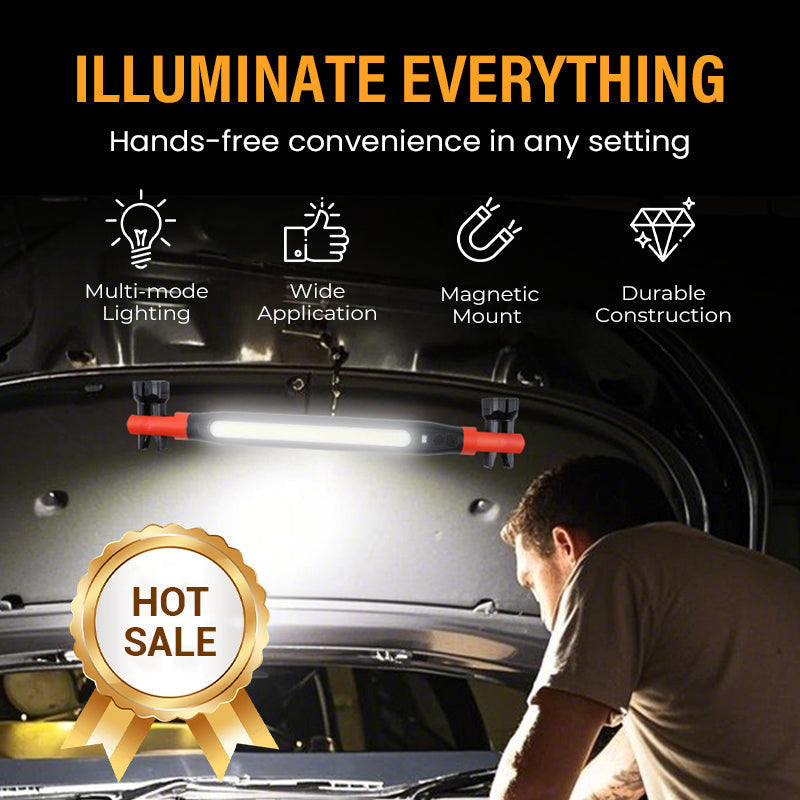 ⏰3000LM LED Work Light – Magnetic + hook, 5200mAh battery, 360° rotation. Type‑C fast charge. Bright as day anywhere! 🔋✨