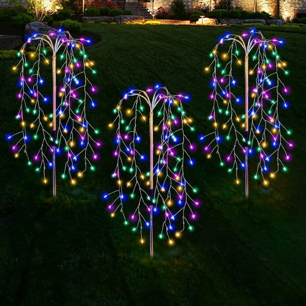 Solar Firework Garden Lights – Waterproof Starburst Stake Lamps For Paths, Patios & Parties