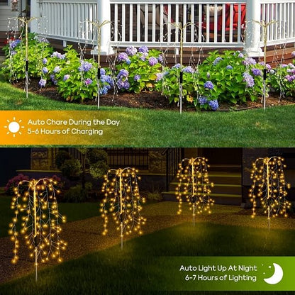 Solar Firework Garden Lights – Waterproof Starburst Stake Lamps For Paths, Patios & Parties