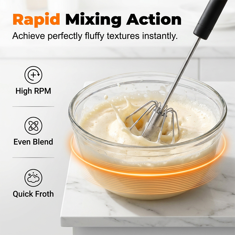 ⚡Stainless Steel Hand Egg Beater | Effortless Whisking – No Batter Splatter, Dishwasher Safe & Built to Last