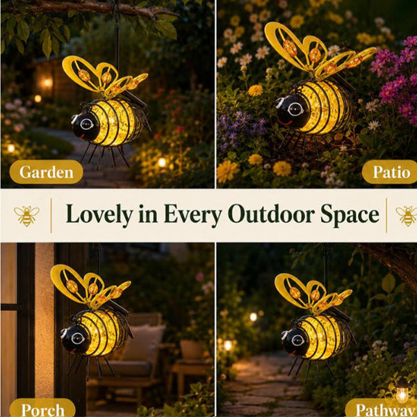 Hanging Solar Bee Light – Warm Amber Glow, Flicker-Free, Perfect For Garden Parties, Camping, Or Kids’ Rooms – Spread Joy Day And Night