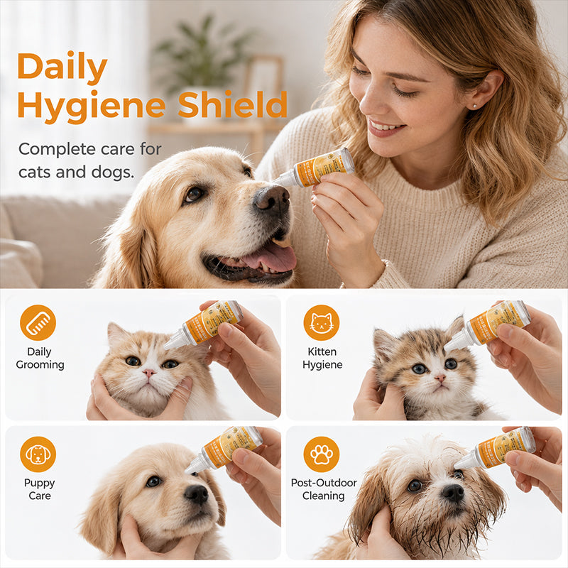 🐶 Goodbye Tear Stains — Gentle Pet Eye Stain Remover Drops