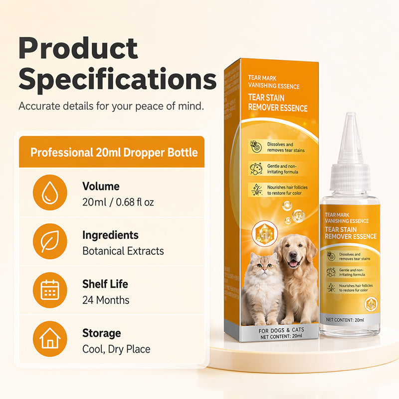 🐶 Goodbye Tear Stains — Gentle Pet Eye Stain Remover Drops