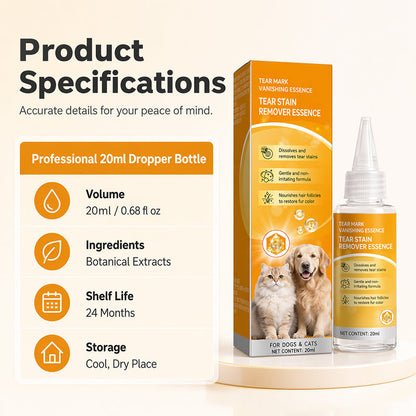🐶 Goodbye Tear Stains — Gentle Pet Eye Stain Remover Drops