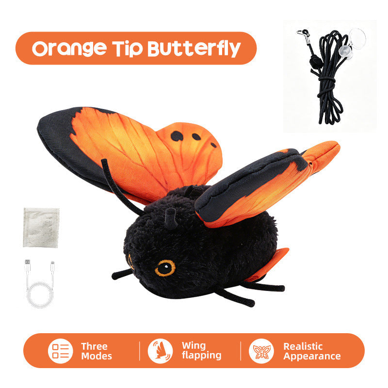 🦋 50% OFF! 🐱 Smart Sensing Flapping Butterfly Toy – Interactive Motion-Activated Cat Toy ✨