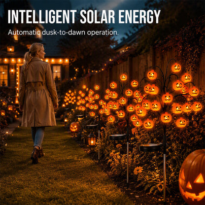 Pumpkin Solar Branch Lights - Halloween Garden Stakes