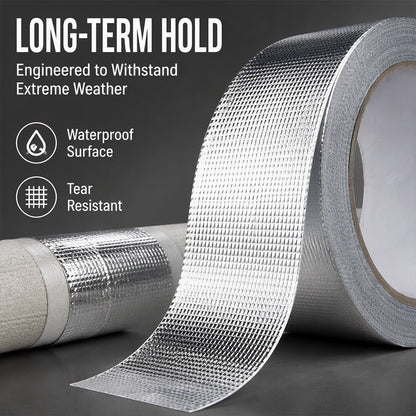 🔥 Reinforced Aluminum Foil Tape – Glass Fiber Mesh with Industrial-Strength Adhesive – Ideal for AC Pipes, Roof Sealing & HVAC Insulation 🔧🛡️