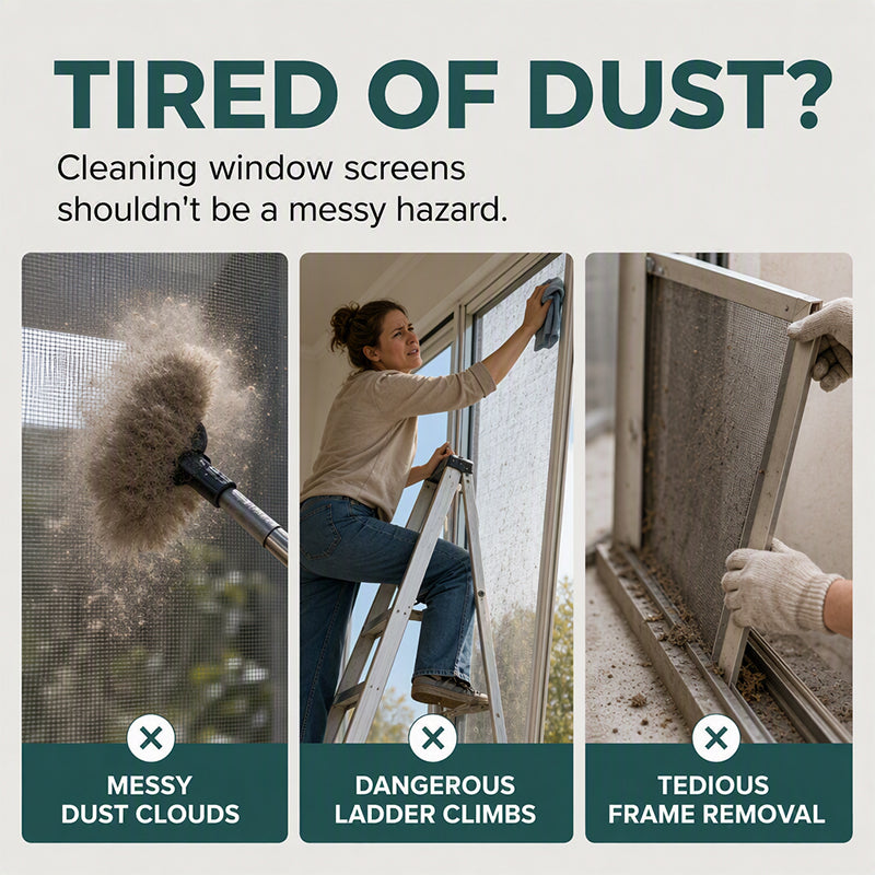 2-in-1 Window Mesh Screen Cleaning Brush