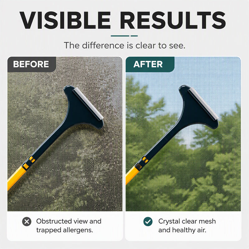2-in-1 Window Mesh Screen Cleaning Brush