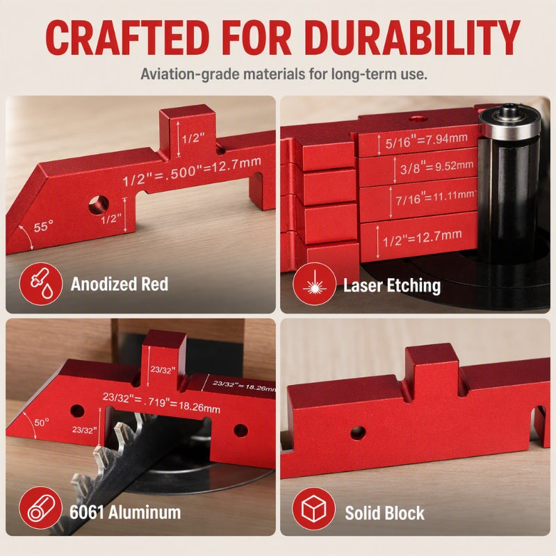 Aluminum Alloy Woodworking Setup Blocks