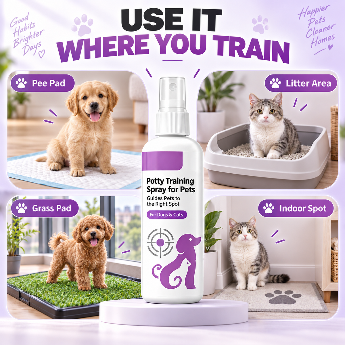 🐾 Pet Potty Training Spray – Easy-to-Use Training Aid to Help Guide Pets to the Right Spot