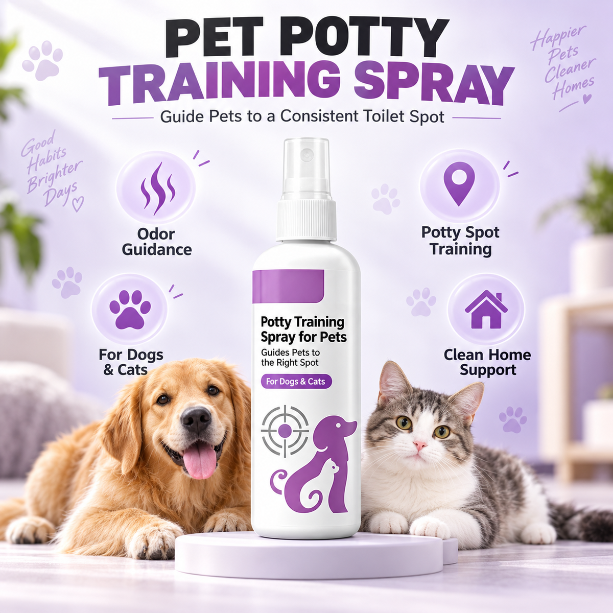 🐾 Pet Potty Training Spray – Easy-to-Use Training Aid to Help Guide Pets to the Right Spot