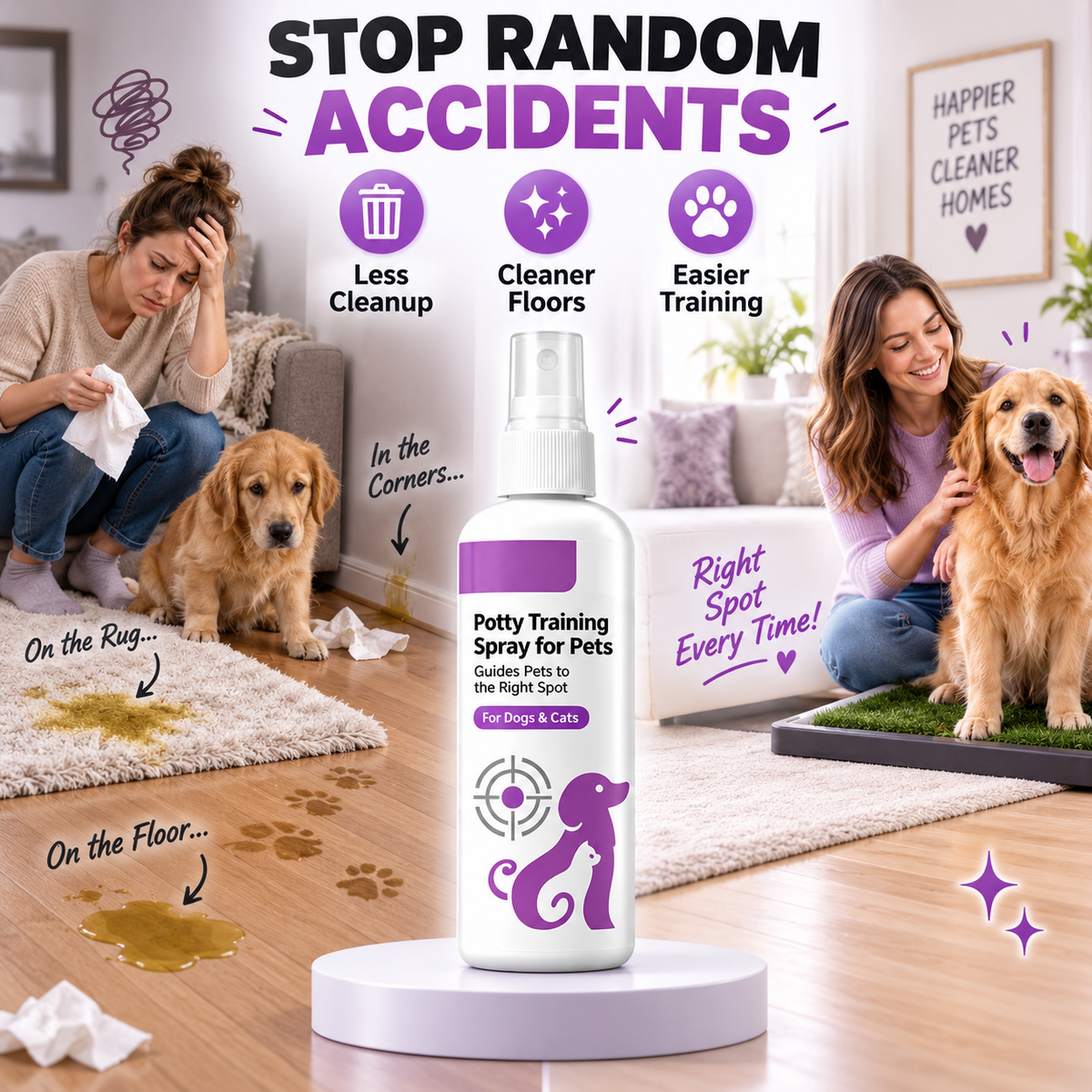🐾 Pet Potty Training Spray – Easy-to-Use Training Aid to Help Guide Pets to the Right Spot