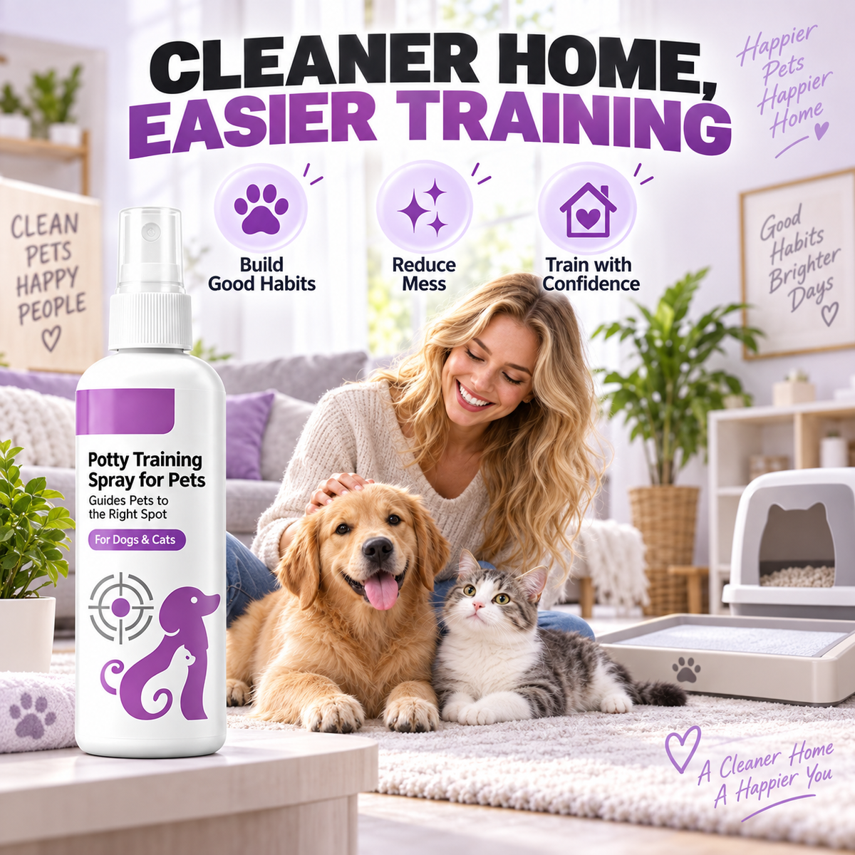 🐾 Pet Potty Training Spray – Easy-to-Use Training Aid to Help Guide Pets to the Right Spot