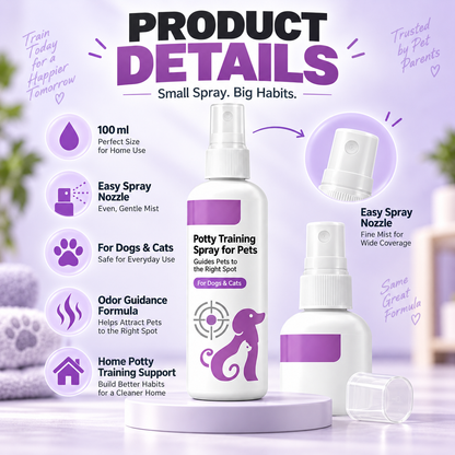 🐾 Pet Potty Training Spray – Easy-to-Use Training Aid to Help Guide Pets to the Right Spot