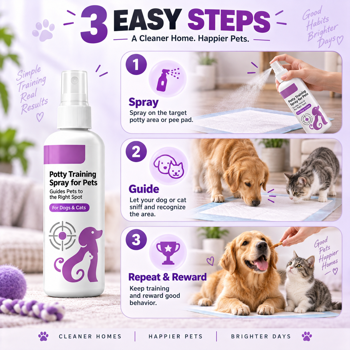 🐾 Pet Potty Training Spray – Easy-to-Use Training Aid to Help Guide Pets to the Right Spot