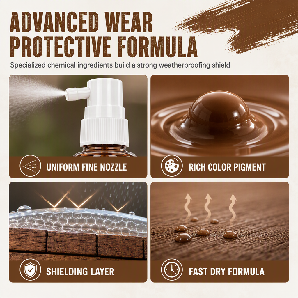 ✨🪑Brown Wood Touch-Up Spray – Refresh Faded Outdoor Furniture & Restore a Rich Wood Look