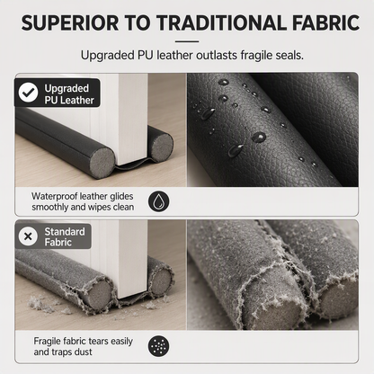 DIY Wear Resistant Leather Under Door Draft Stopper Windproof and Insect Proof Bedroom Door Bottom Seal Strip