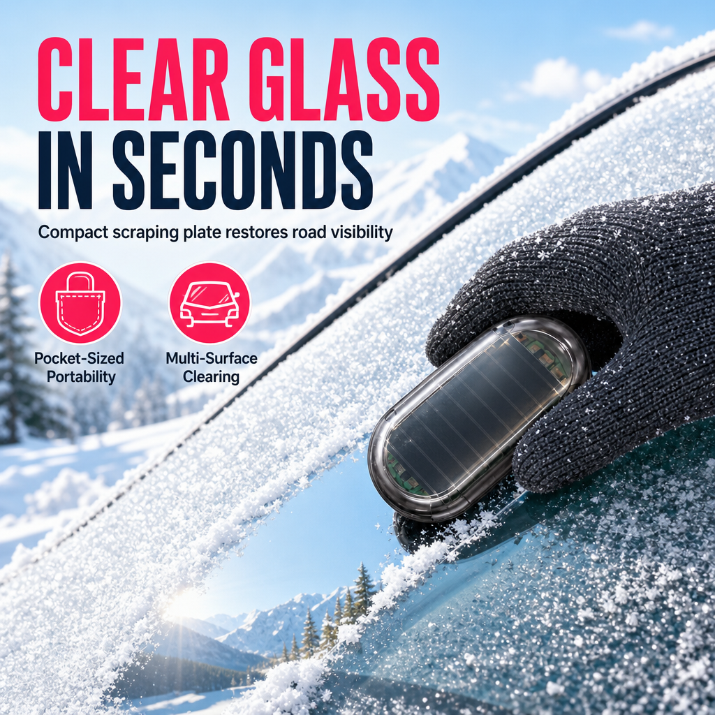 ❄️ Portable Car Snow Remover & Windshield Ice Scraper Tool 🚗
