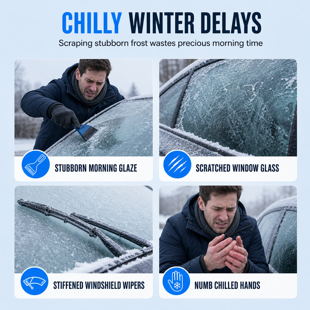 ❄️ Windshield De-Icer Spray – Fast Frost Remover for Winter Driving