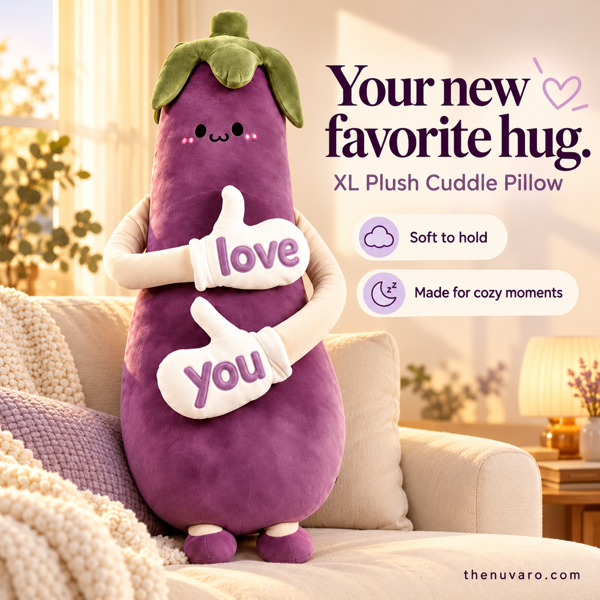 Plush Cuddle Pillow – Long-Arm Hug Buddy