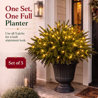 🔥🎄Christmas Enchanted Evergreen Pine– Set of 5 🌿